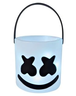 Spirit Halloween Light-Up LED Marshmello Treat Bucket