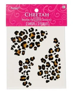 Spirit Halloween Cheetah Temporary Tattoos -MELONHALLOW Sales 01498898 d