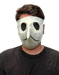 Spirit Halloween Gray and White Plague Doctor Half Mask