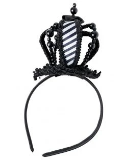 Spirit Halloween Black and White Mini Queen Crown Headband