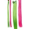 Spirit Halloween Pink and Green Bow Hair Extensions - Disney Zombies -MELONHALLOW Sales 01504083 a