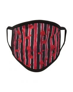 Spirit Halloween Striped Scary Clown Face Mask