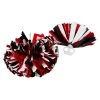 Spirit Halloween Red Black and White Cheerleader Pom Poms -MELONHALLOW Sales 01510437 a