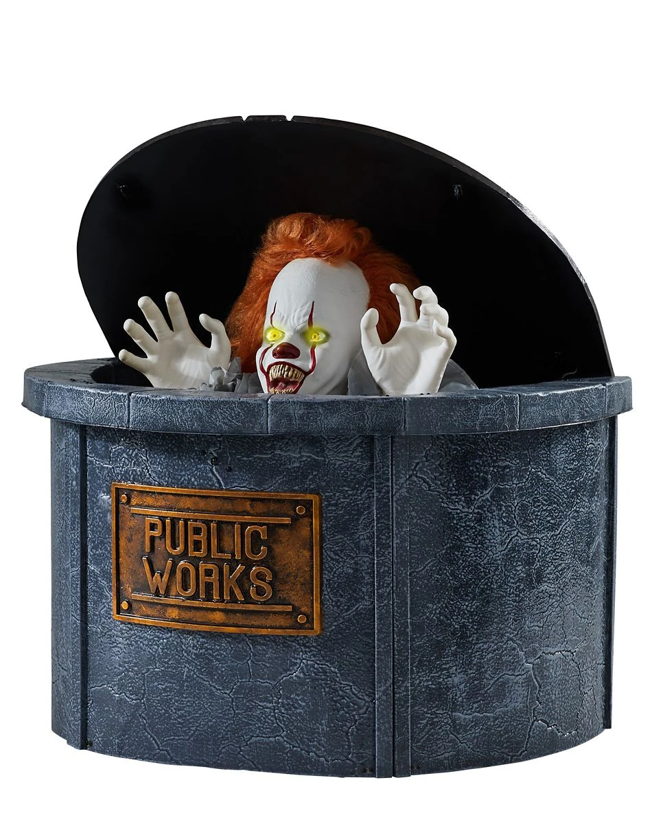 Spirit Halloween 21 Inch Pennywise Sewer Grate Animatronic Decoration - It Chapter Two 6 Spirit Halloween 21 Inch Pennywise Sewer Grate Animatronic Decoration - It Chapter Two - Image 4