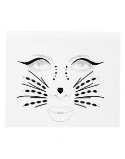 Spirit Halloween Gemstone Cat Face Decals -MELONHALLOW Sales 01515204 b