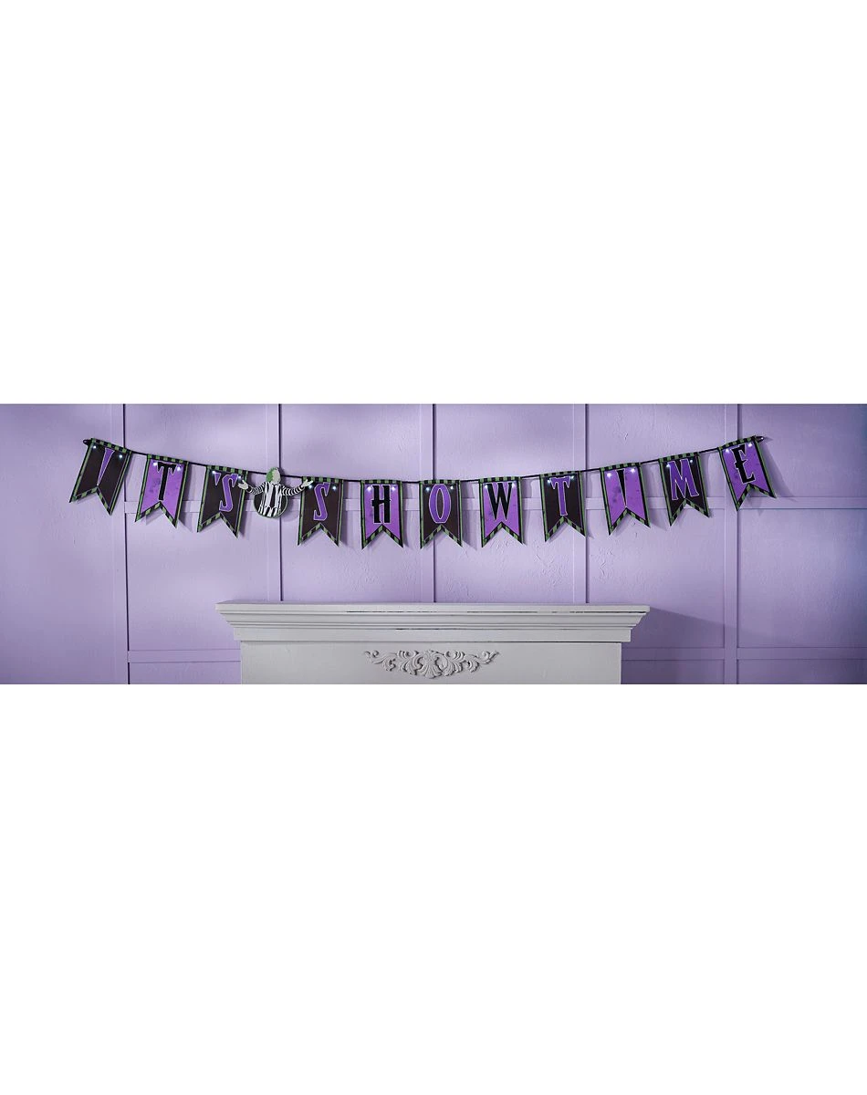 Spirit Halloween Light-Up It's Showtime Beetlejuice Banner 3 Spirit Halloween Light-Up It's Showtime Beetlejuice Banner