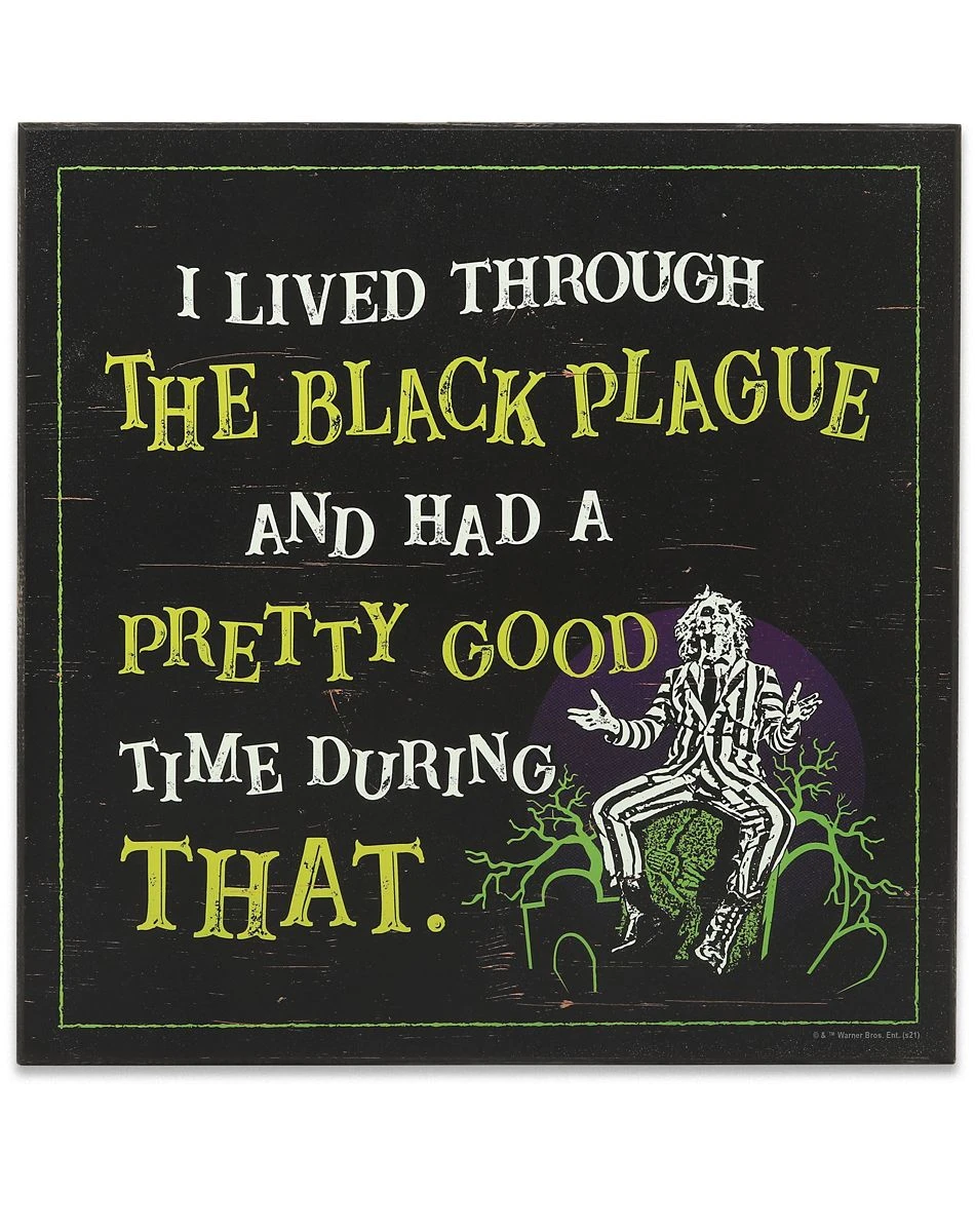 Spirit Halloween Black Plague Beetlejuice Sign 3 Spirit Halloween Black Plague Beetlejuice Sign