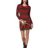 Spirit Halloween Adult Freddy Krueger Sweater Dress - A Nightmare on Elm Street -MELONHALLOW Sales 01518380 a