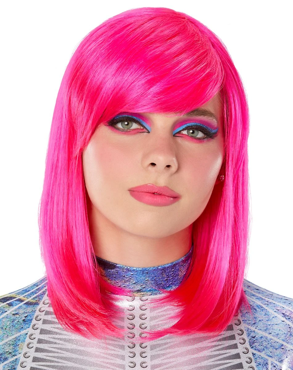 Spirit Halloween Pink Side Bangs Wig 3 Spirit Halloween Pink Side Bangs Wig