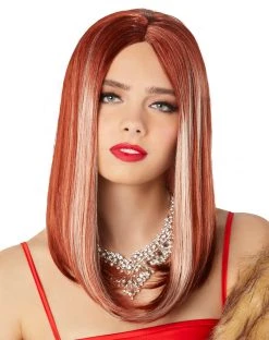 Spirit Halloween Copper and Blonde Midlength Wig