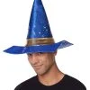 Spirit Halloween Blue and Gold Wizard Hat