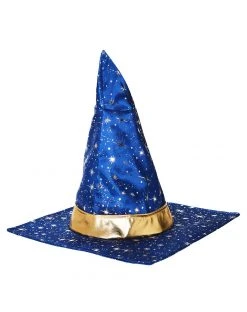 Spirit Halloween Blue and Gold Wizard Hat -MELONHALLOW Sales 01527142 d
