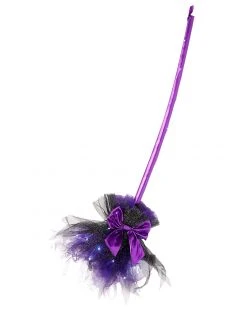 Spirit Halloween Purple Light-Up Witch Broom
