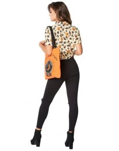 Spirit Halloween Adult Vintage Halloween Icon Tie Front Shirt and Tote Bag 6 Spirit Halloween Adult Vintage Halloween Icon Tie Front Shirt and Tote Bag -MELONHALLOW Sales 01530757 b