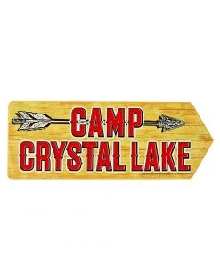 Spirit Halloween Arrow Camp Crystal Lake Sign - Friday the 13th