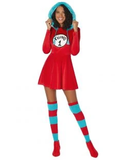 Spirit Halloween Adult Thing 1 and Thing 2 Dress - Dr. Seuss