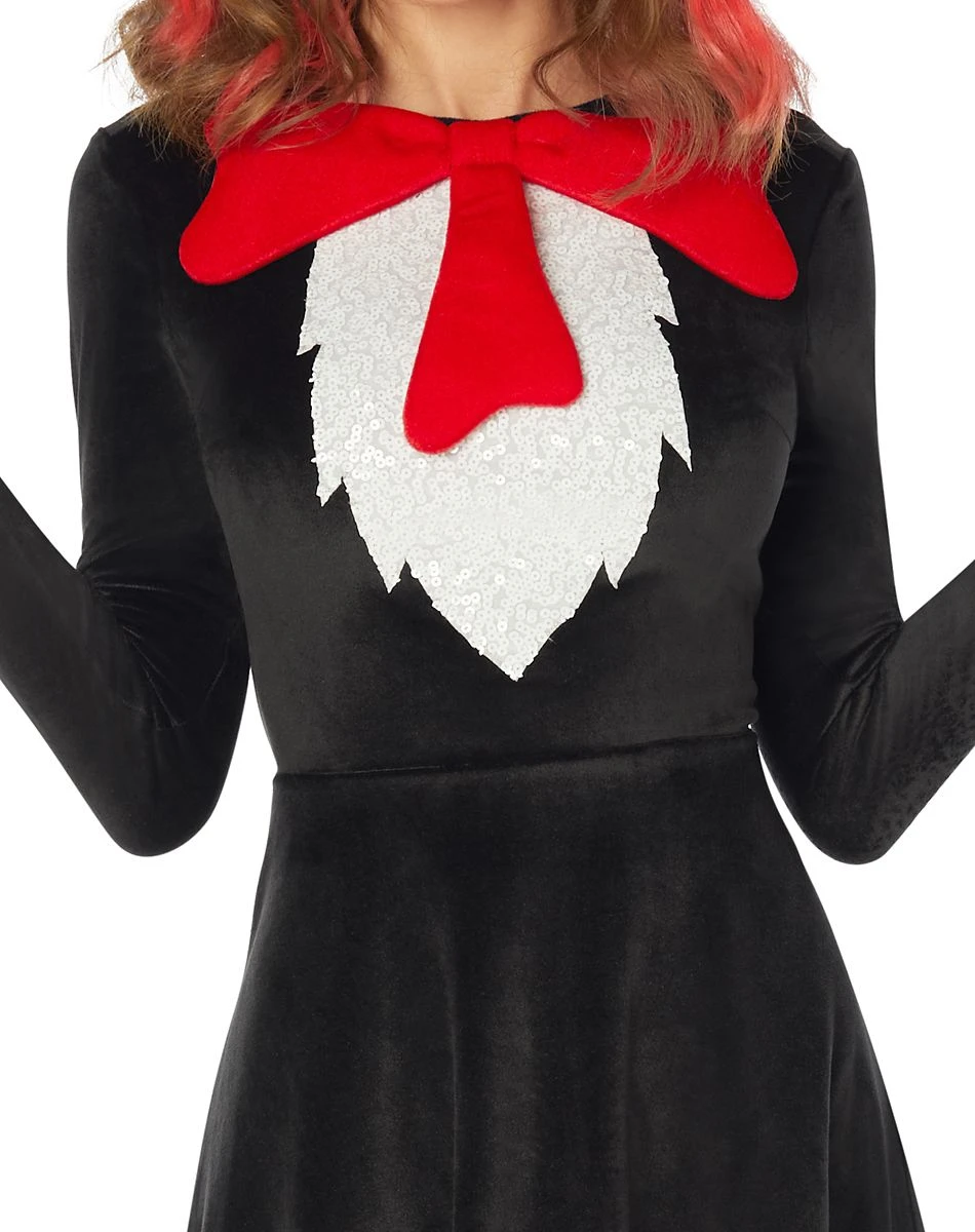 Spirit Halloween Adult Cat in the Hat Dress - Dr. Seuss 5 Spirit Halloween Adult Cat in the Hat Dress - Dr. Seuss - Image 3