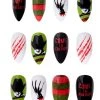 Spirit Halloween Freddy Krueger Press On Nails - A Nightmare on Elm Street -MELONHALLOW Sales 01533975 a