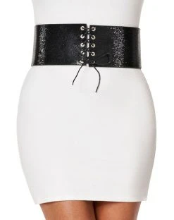 Spirit Halloween Black Rhinestone Waist Cincher