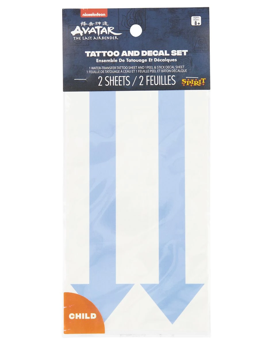 Spirit Halloween Kids Avatar The Last Airbender Temporary Tattoos 4 Spirit Halloween Kids Avatar The Last Airbender Temporary Tattoos - Image 2