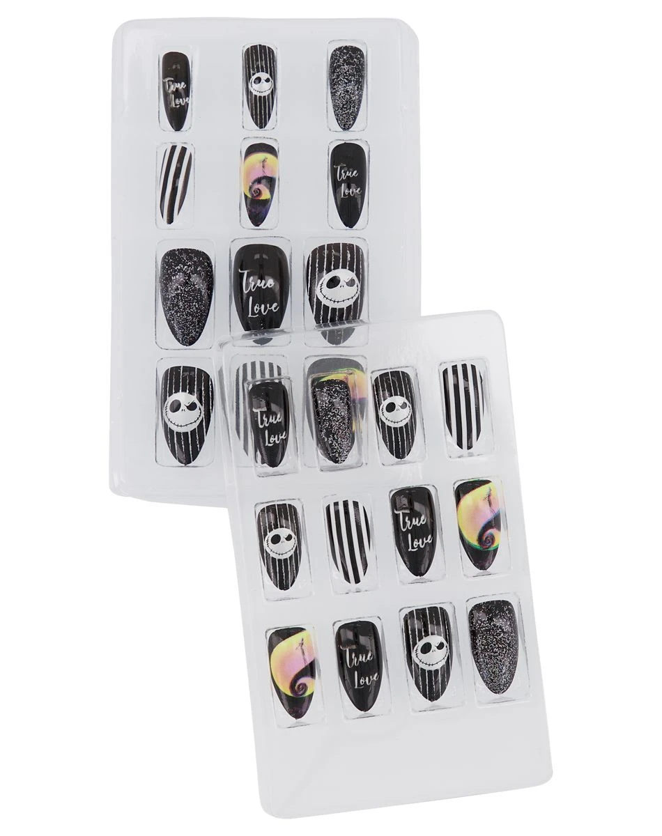 Spirit Halloween Jack Skellington Press On Nails - The Nightmare Before Christmas 3 Spirit Halloween Jack Skellington Press On Nails - The Nightmare Before Christmas