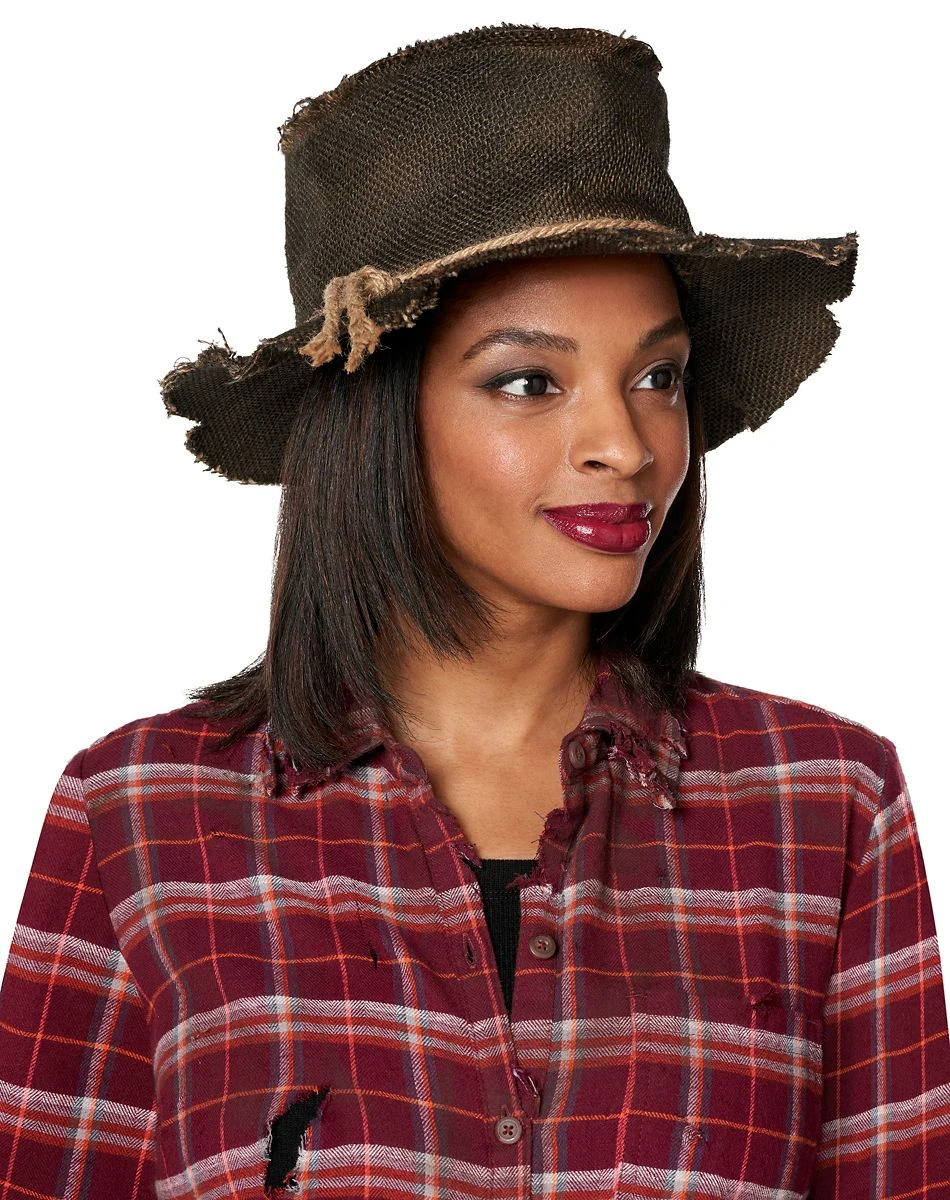 Spirit Halloween Burlap Scarecrow Hat 4 Spirit Halloween Burlap Scarecrow Hat - Image 2