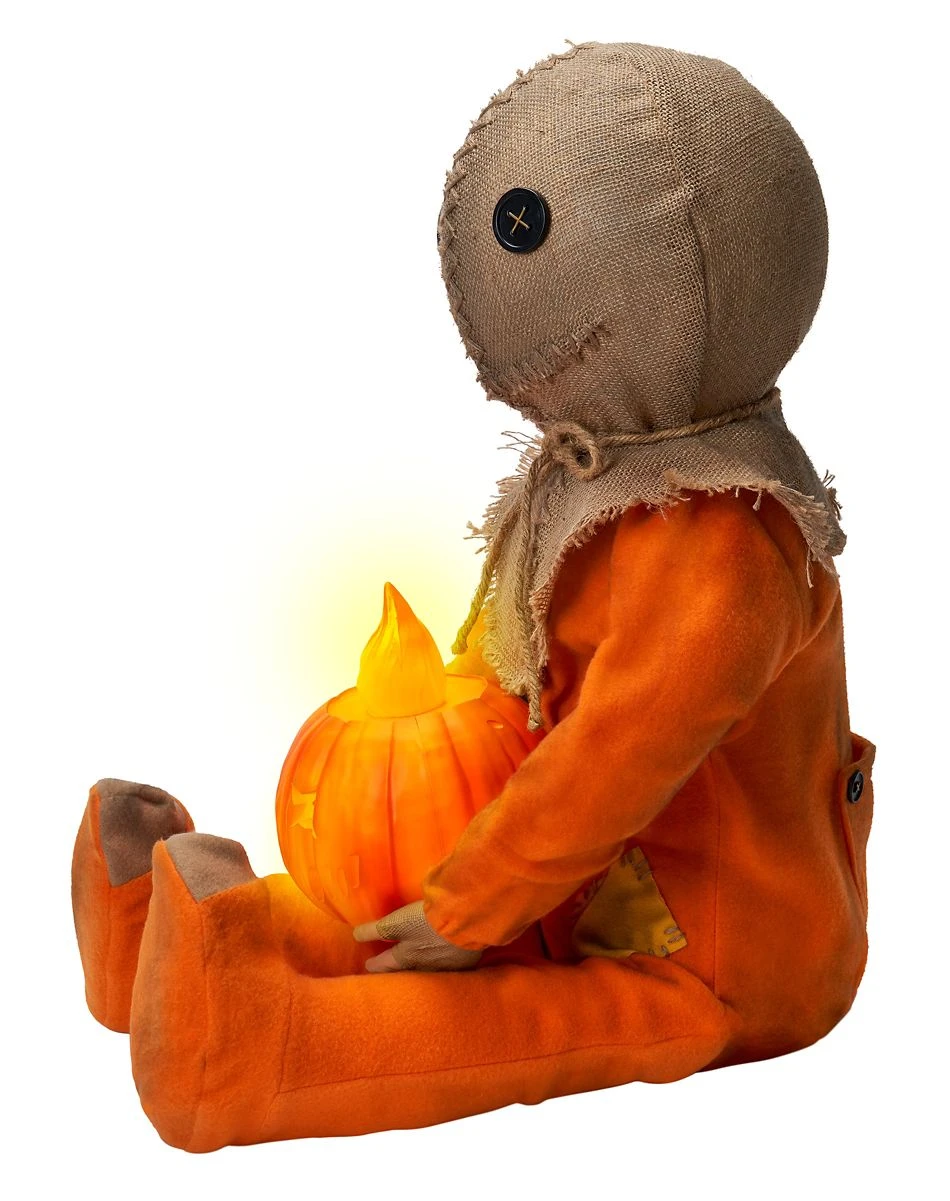 Spirit Halloween Light-Up Sitting Sam Doll - Trick 'r Treat 6 Spirit Halloween Light-Up Sitting Sam Doll - Trick 'r Treat - Image 4