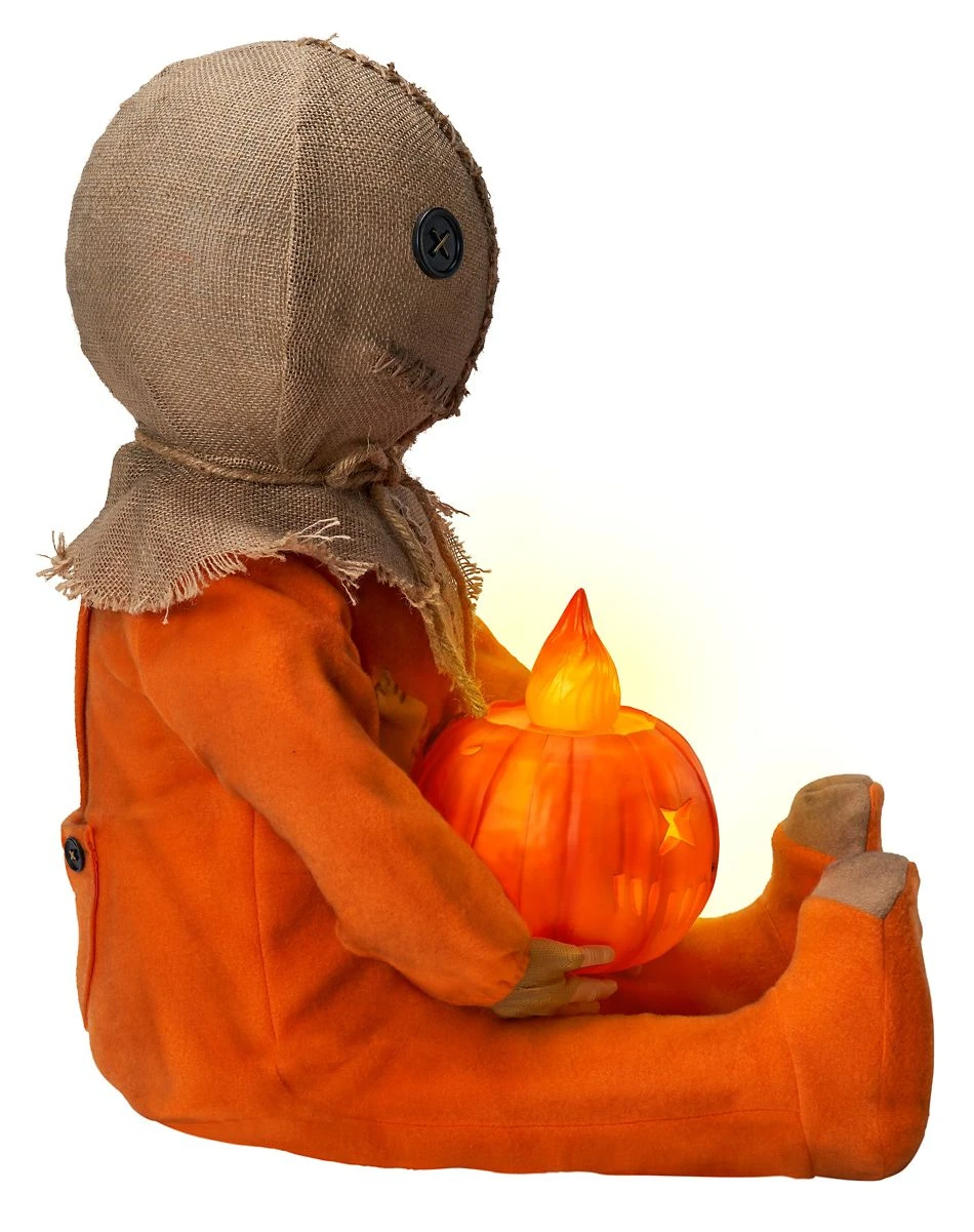 Spirit Halloween Light-Up Sitting Sam Doll - Trick 'r Treat 7 Spirit Halloween Light-Up Sitting Sam Doll - Trick 'r Treat - Image 5