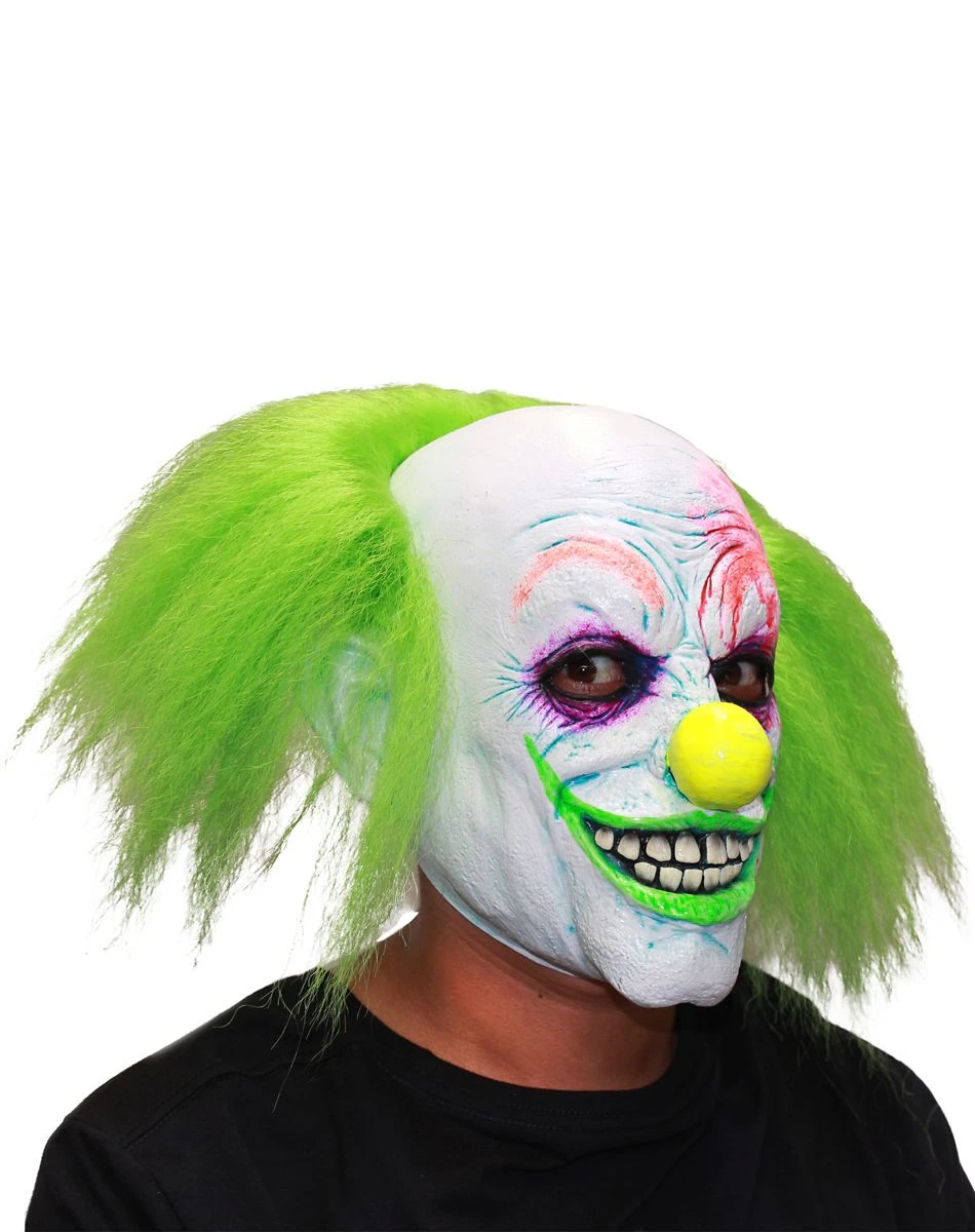 Spirit Halloween Neon Green Hair Clown Full Mask 6 Spirit Halloween Neon Green Hair Clown Full Mask - Image 4