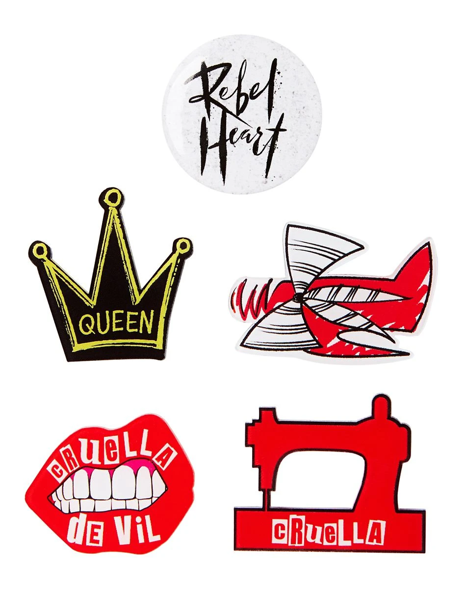 Spirit Halloween Cruella Tie and Pins Set - Disney Cruella 4 Spirit Halloween Cruella Tie and Pins Set - Disney Cruella - Image 2