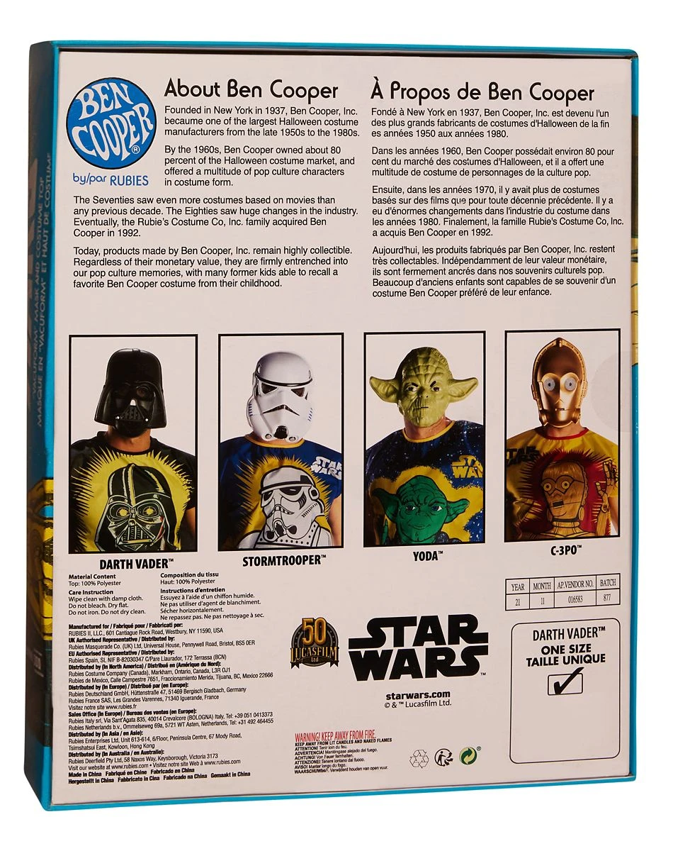 Spirit Halloween Adult Darth Vader Star Wars Costume Kit - Ben Cooper 4 Spirit Halloween Adult Darth Vader Star Wars Costume Kit - Ben Cooper - Image 2