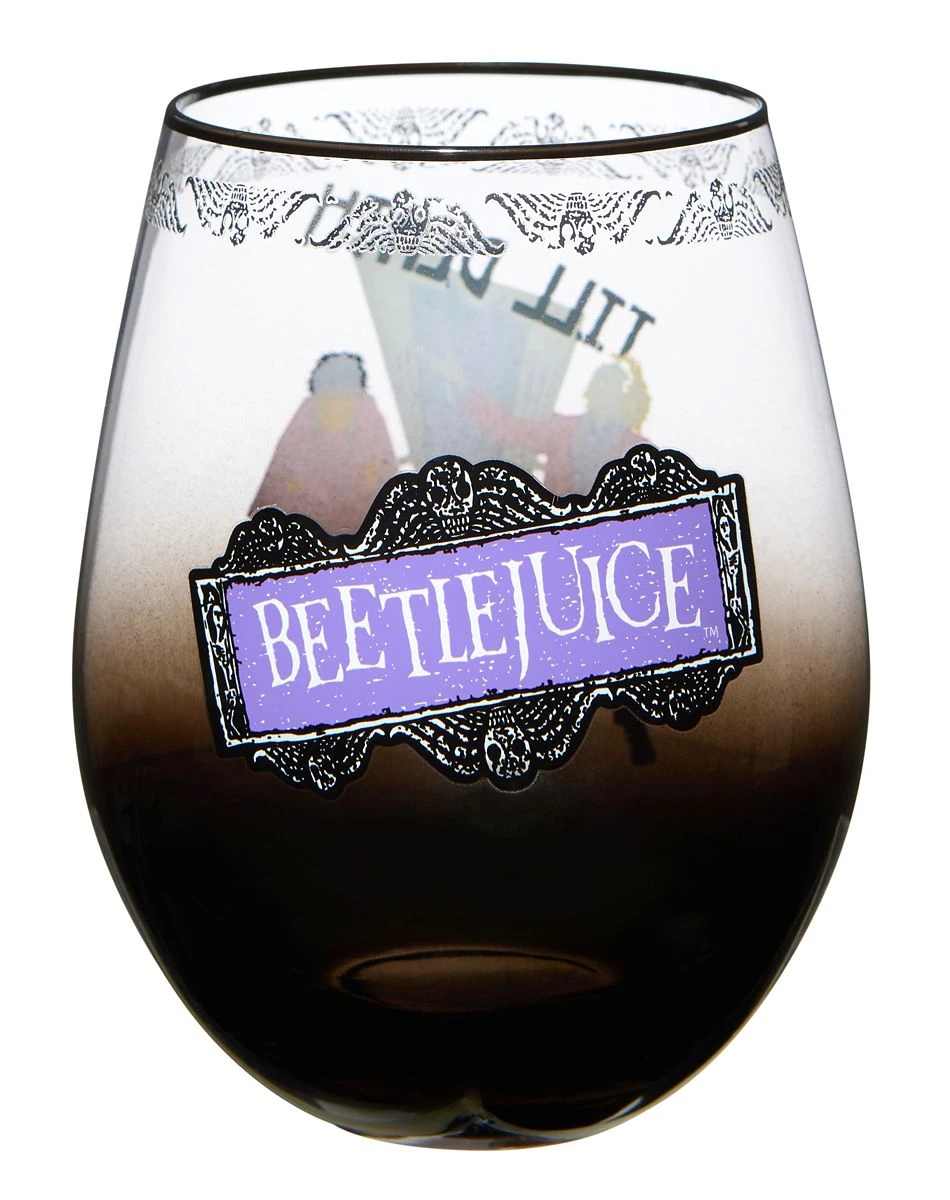 Spirit Halloween Till Death Us Do Part Stemless Glass - Beetlejuice 4 Spirit Halloween Till Death Us Do Part Stemless Glass - Beetlejuice - Image 2