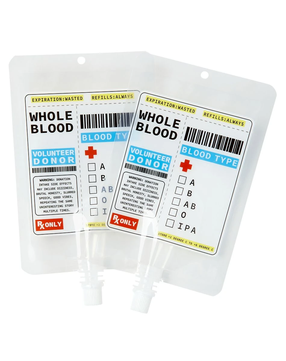 Spirit Halloween Nurse Blood Bag Flask 3 Spirit Halloween Nurse Blood Bag Flask