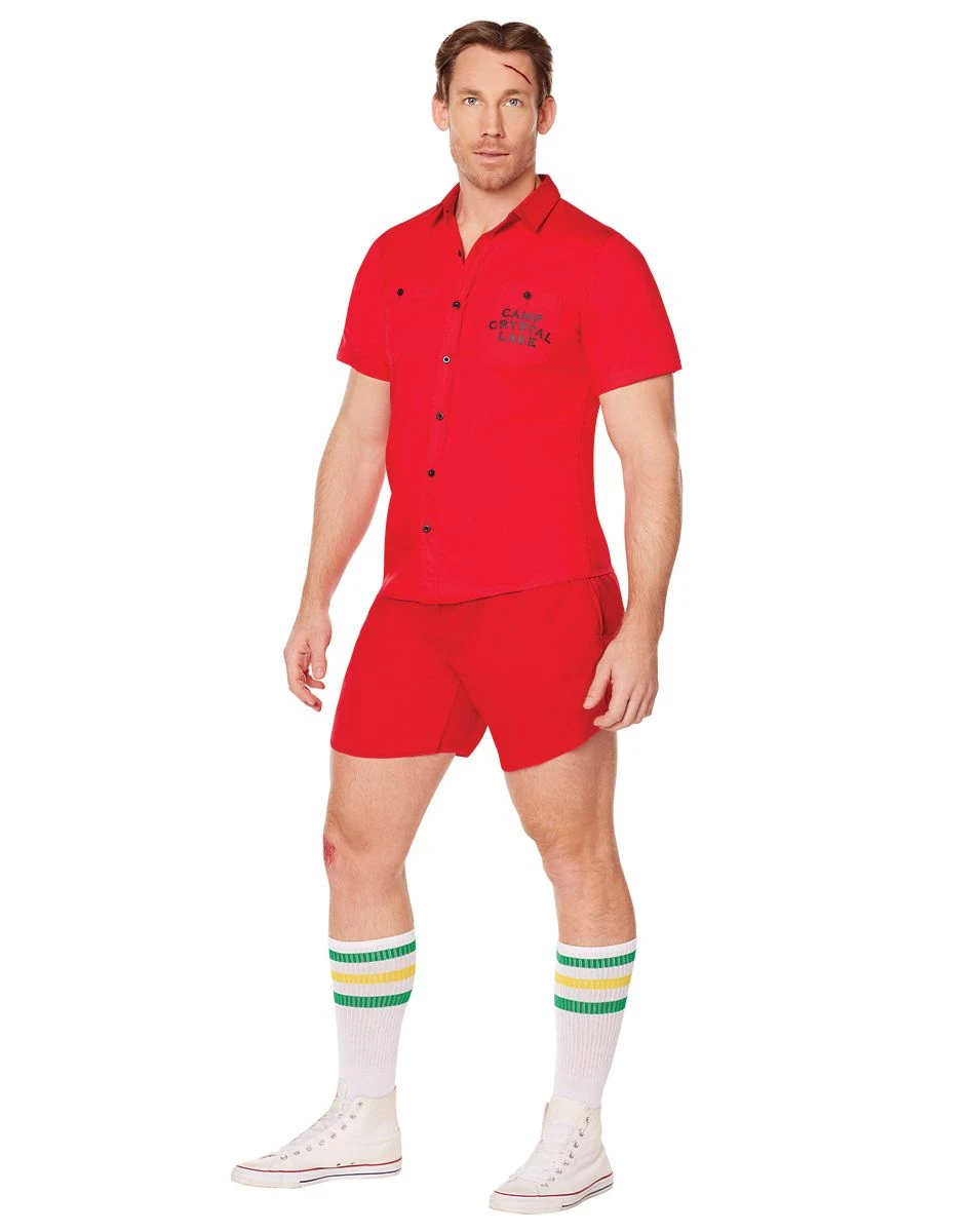 Spirit Halloween Adult Camp Crystal Lake Button Down Shirt - Friday the 13th 5 Spirit Halloween Adult Camp Crystal Lake Button Down Shirt - Friday the 13th - Image 3