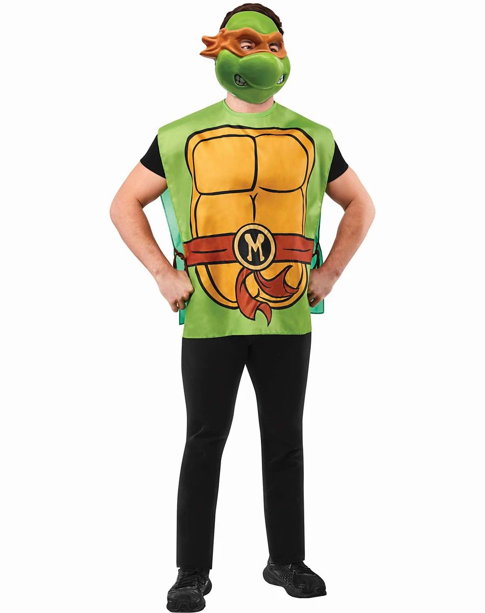 Spirit Halloween Adult Michelangelo Teenage Mutant Ninja Turtles Costume Kit - Ben Cooper 5 Spirit Halloween Adult Michelangelo Teenage Mutant Ninja Turtles Costume Kit - Ben Cooper - Image 3