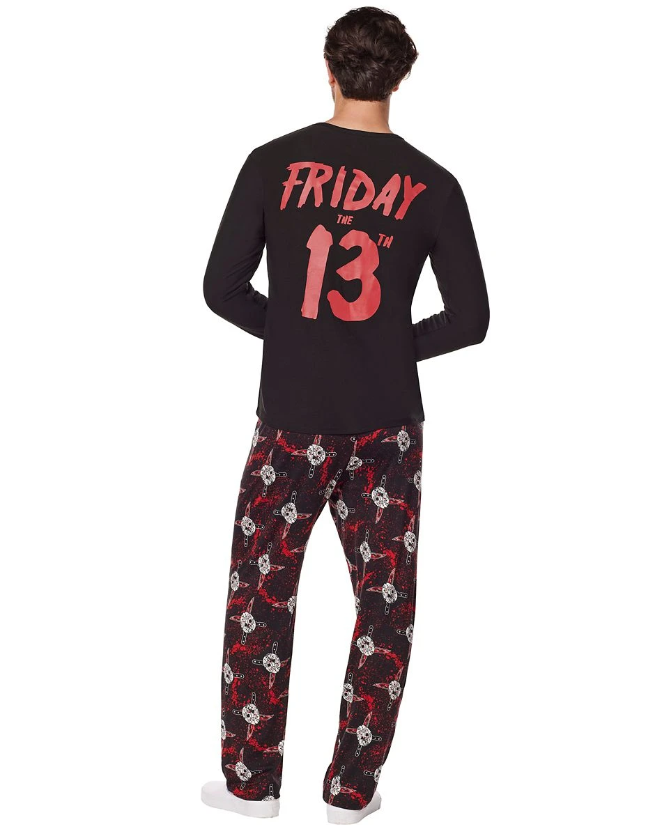 Spirit Halloween Jason Voorhees Pajama Set - Friday the 13th 4 Spirit Halloween Jason Voorhees Pajama Set - Friday the 13th - Image 2
