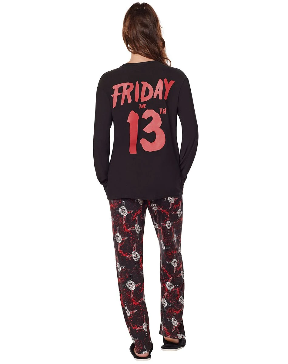 Spirit Halloween Jason Voorhees Pajama Set - Friday the 13th 6 Spirit Halloween Jason Voorhees Pajama Set - Friday the 13th - Image 4