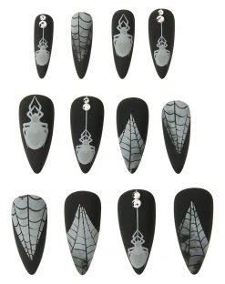 Spirit Halloween Black Widow Witch Press On Nails