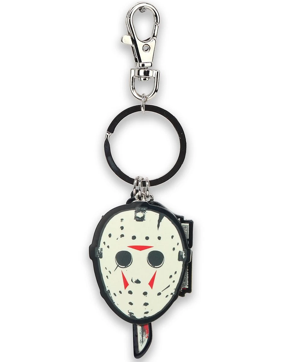 Spirit Halloween Jason Voorhees Mask Charm Keychain - Friday the 13th 3 Spirit Halloween Jason Voorhees Mask Charm Keychain - Friday the 13th