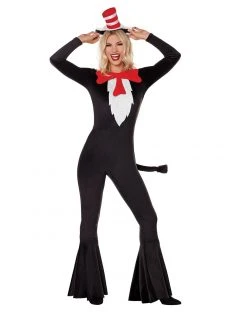 Spirit Halloween Adult Cat in the Hat Bell Bottom Costume - Dr. Seuss