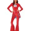 Spirit Halloween Adult Thing 1 and Thing 2 Bell Bottom Costume - Dr. Seuss -MELONHALLOW Sales 01586825 a