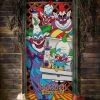 Spirit Halloween Killer Klowns from Outer Space Door Cover -MELONHALLOW Sales 01591189 a