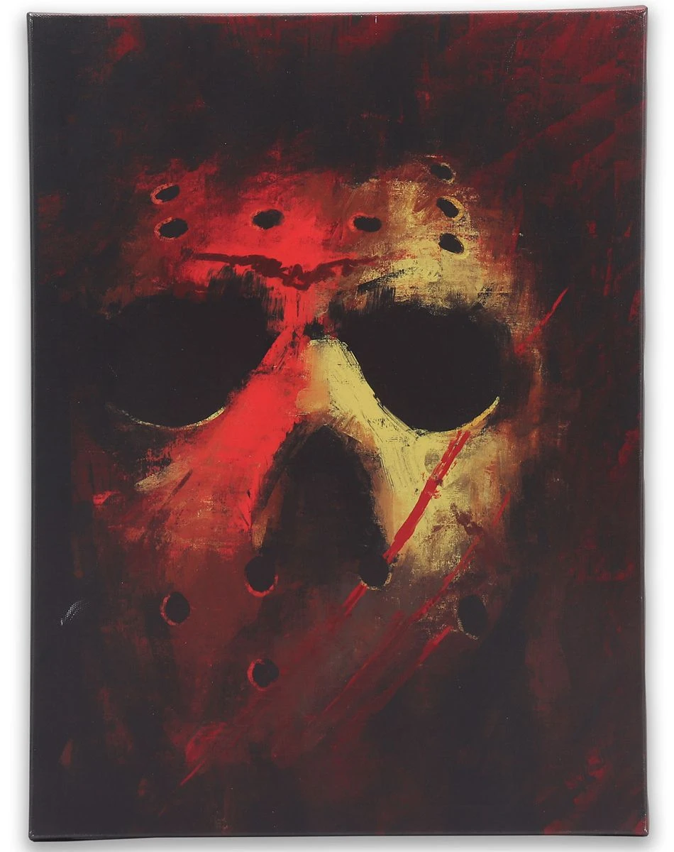 Spirit Halloween Jason Voorhees Mask Canvas - Friday the 13th 3 Spirit Halloween Jason Voorhees Mask Canvas - Friday the 13th