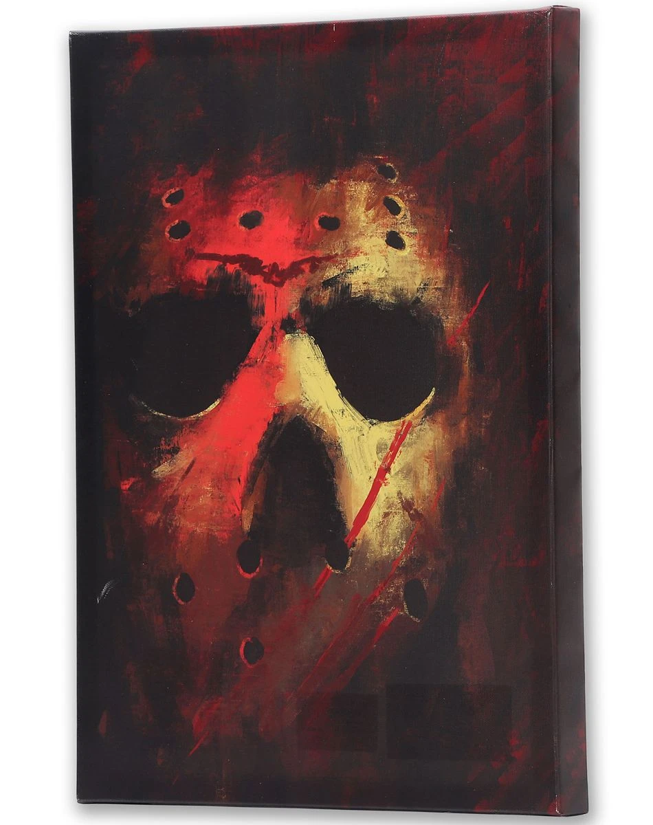 Spirit Halloween Jason Voorhees Mask Canvas - Friday the 13th 4 Spirit Halloween Jason Voorhees Mask Canvas - Friday the 13th - Image 2