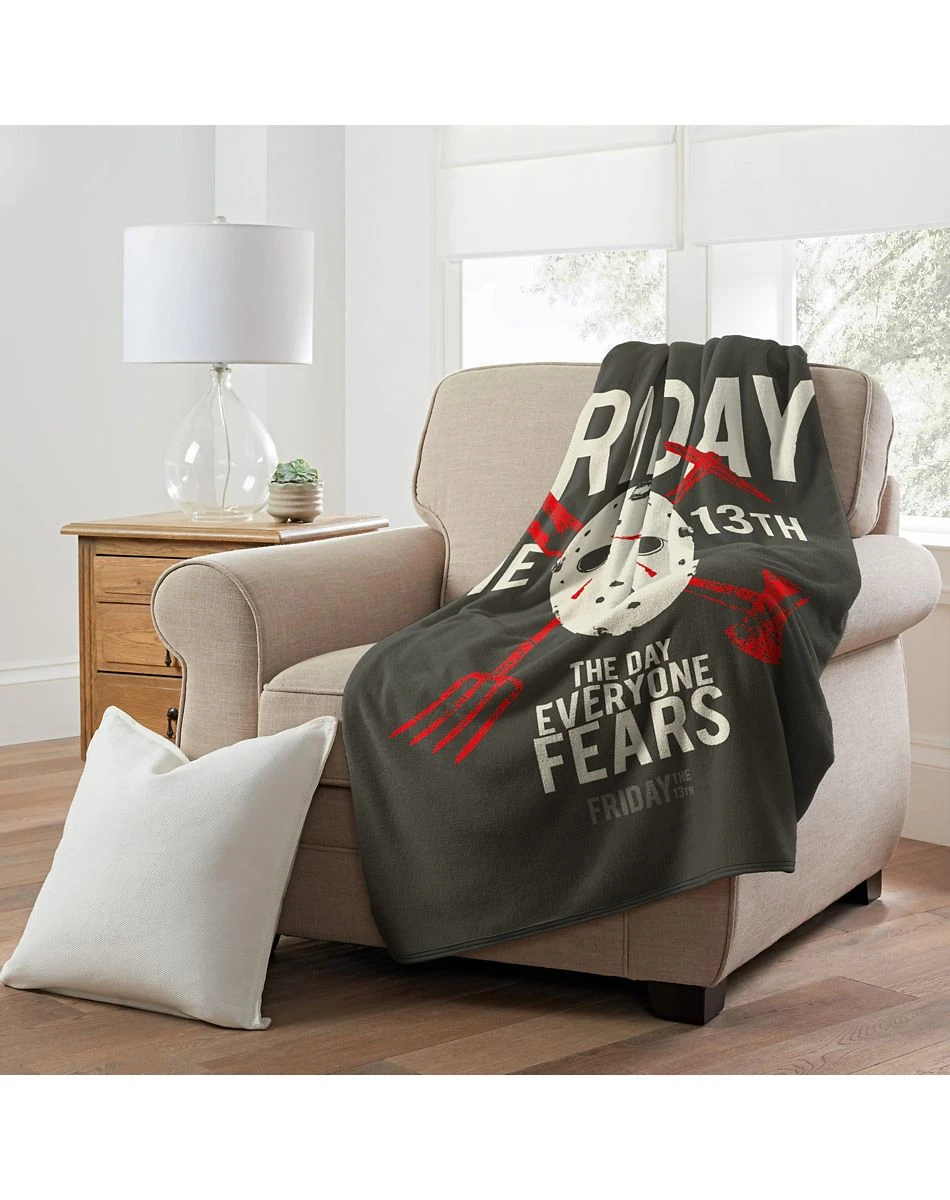 Spirit Halloween Camp Crystal Lake Fleece Blanket - Friday the 13th 4 Spirit Halloween Camp Crystal Lake Fleece Blanket - Friday the 13th - Image 2