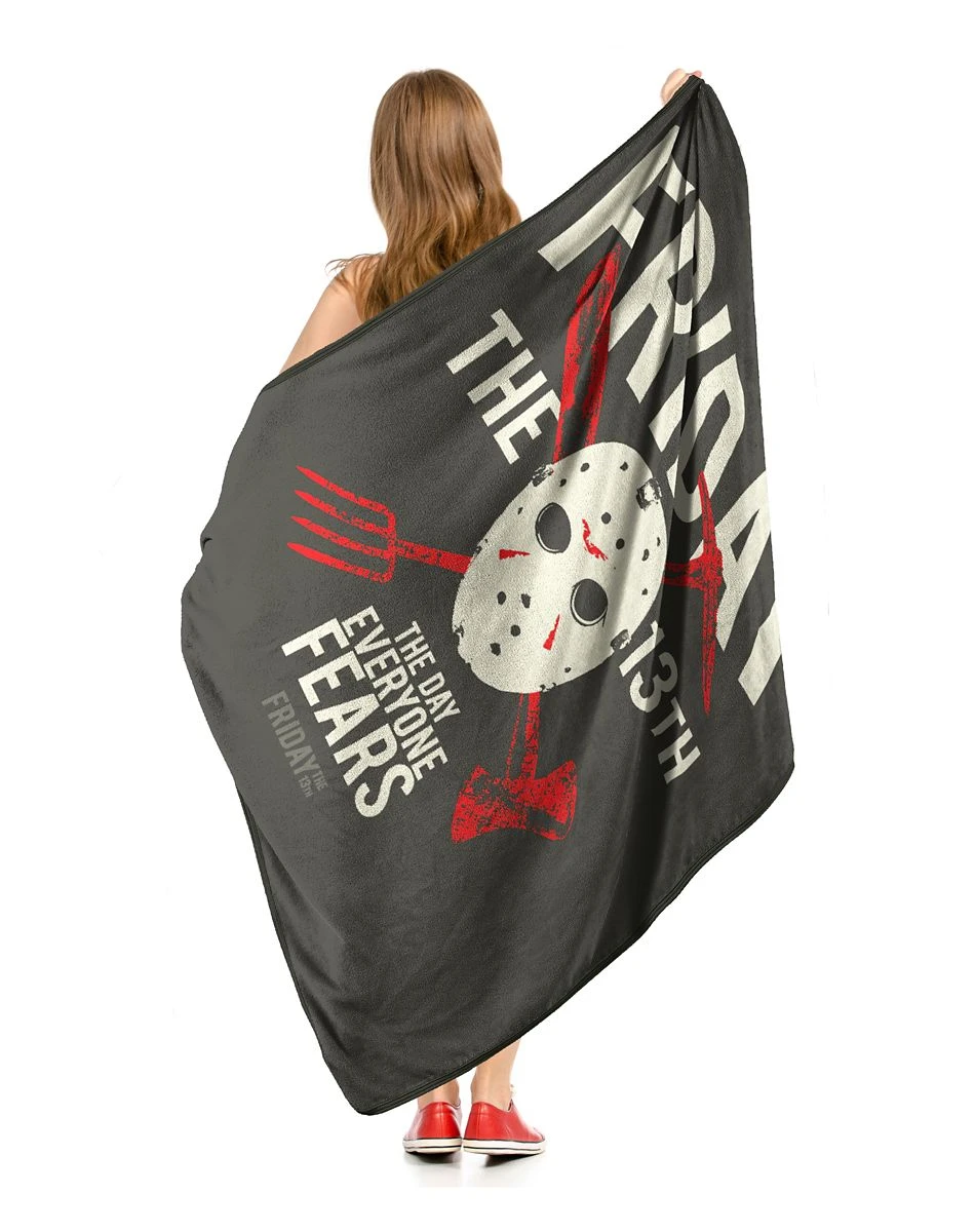 Spirit Halloween Camp Crystal Lake Fleece Blanket - Friday the 13th 5 Spirit Halloween Camp Crystal Lake Fleece Blanket - Friday the 13th - Image 3