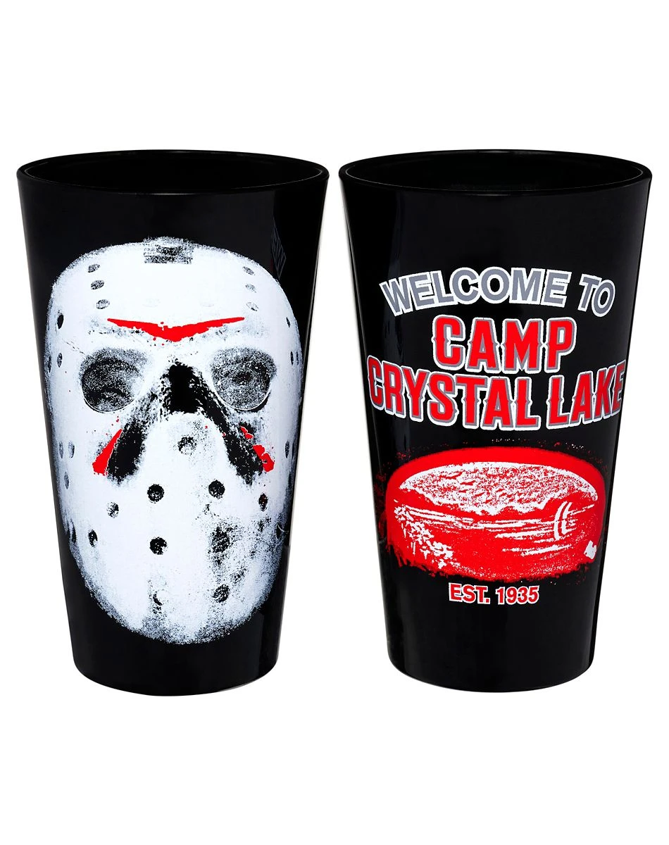 Spirit Halloween Jason Voorhees Pint Glasses 2 Pack - Friday the 13th 3 Spirit Halloween Jason Voorhees Pint Glasses 2 Pack - Friday the 13th