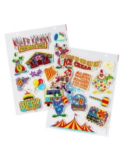Spirit Halloween Killer Klowns from Outer Space Gel Clings - 2 Pack