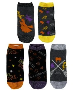 Spirit Halloween Hocus Pocus No Show Socks - 5 Pack