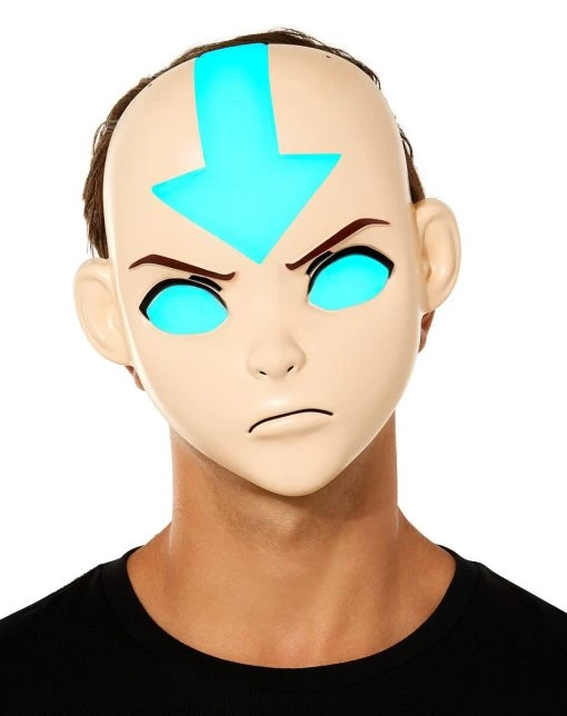 Spirit Halloween Light-Up Aang Half Mask - Avatar: The Last Airbender -MELONHALLOW Sales 01603786 a